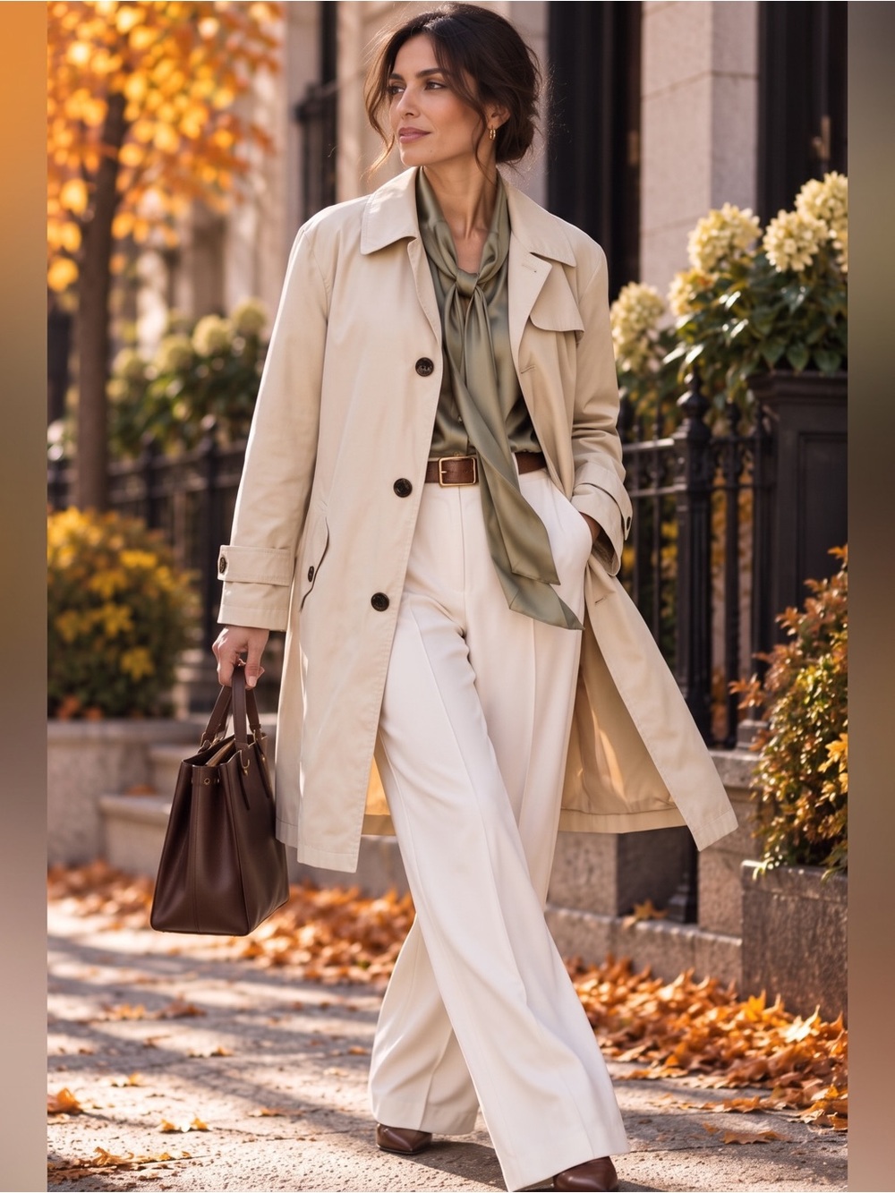 LANDS' END Classic Trench Coat Jacket